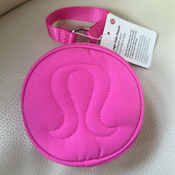 lululemon athletica Handbags - Lululemon Logo Pouch NWT Attach to belt, belt loop, bag, or backpack PINK